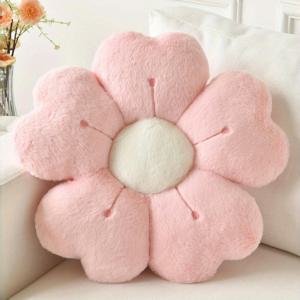 TEMU 다양한 5가지 컬러 | 데일리 컴포트 소프트 데이지 플러시 스로우 베개 - 포근한 화이트 & 핑크 플로럴 장식 쿠션, 푹신한 꽃잎, 침대와 소파에 이상적, 장식용 베개, 홈 데코, 발렌타인데이 선물로 완벽|쇼파쿠션|쇼파침대