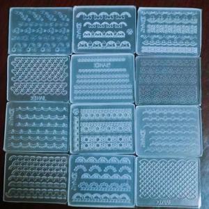 TEMU 12개 레이스 트림 장식 액세서리 레진 몰드 세트 (손가락 아트용)