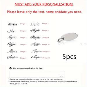 TEMU 맞춤형 스테인리스 스틸 주얼리 니트 패브릭 장식 라벨 5개 세트, 레이저 각인 패브릭 장식, 맞춤형 브랜드 로고 및 정보, 신부 들러리와 신랑 들러리를 위한 결혼 선물, 단면 각인 어머니날 선물, 맞춤형 수제 아트 액세서리, 신부 파티 선물,우아한 장식 라벨,내구성 있는 금속 태그,고품질 조각,기업 브랜딩