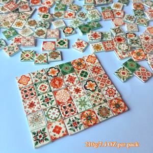 TEMU 105/210g DIY 융합 유리 타일 팩, 다양한 색상과 패턴의 3D 아트 디자인, 홈 및 공예 프로젝트용 창의적인 예술 재료, DIY 공예 소재