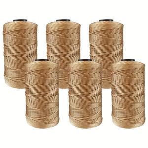 TEMU Spincozy 멀티컬러 폴리에스터 털실 - 6묶음, 털실 직경 1.5mm, 묶음당 100g, 코바늘 뜨개질, 모자, 신발, 매트, 가방 및 다양한 색상 옵션의 소형 공예 프로젝트에 적합