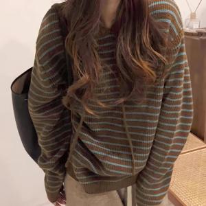 TEMU 여성용 루즈하고 부드러운 레이지 스타일 후드 스웨터 코트