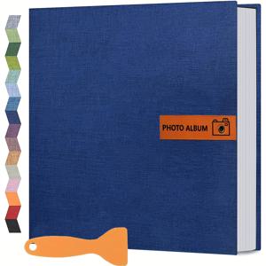 TEMU 4x6 5x7 8x10 사진용 셀프 접착 스크랩북 앨범 DIY 포토 북 키트, 생일 선물 여성 엄마 결혼식 가족 여행용 1개