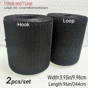 TEMU 3.93인치/9.98cm 2롤 비접착식 재봉용 후크 앤 루프 테이프, 길이: 96/48인치 - 공예, DIY 공예 액세서리, 의류 액세서리, 헤비듀티 후크 앤 루프 테이프, 대형 아이템 재봉 및 설치, 캠핑 장비, 아웃도어 장비용 전문가용