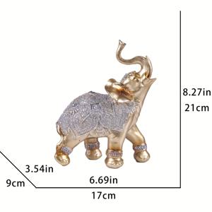 TEMU 1개 미국식 크리에이티브 코끼리 조각상, 거실 와인 캐비닛, TV 캐비닛 또는 데스크탑용 부자 초대 장식