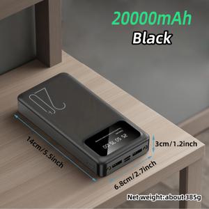 TEMU 10000mAh 20000mAh 대용량 보조배터리, 5V2A 휴대용 파워뱅크, 듀얼 LED 조명 및 LED 전원 디스플레이, 스마트폰·태블릿 등 다양한 기기 호환|보조배터리|보조배터리20000