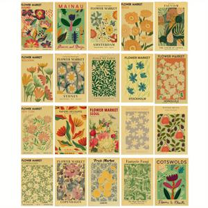 TEMU 20개 빈티지 플로럴 포스트카드 스타일 인스피레이션 카드 - 식물 일러스트레이션 도시 디자인 (암스테르담, 런던, 파리) & 글로벌 블룸 - 웨딩, 생일, 추수감사절, 발렌타인데이 선물용 - 벽 장식, 아트 카드, 세부적인 일러스트, 데코 포스트카드, 문구 애호가, 결혼식 장식, 우아한 마무리, 축하 카드, 웨딩 플래너