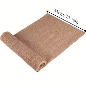 TEMU 2미터 자루천 롤, 수제 DIY 공예용 원단, 크리스마스 테이블보 및 의자 리본, 웨딩 데코, 러스틱 황마 자루천. 고품질 홈 데코 및 파티 용품. 황마 리본 롤, 선물 포장, 웨딩 및 파티 장식에 완벽. 대형 리본, 화환, 야외 장식, 선물 포장, 가을 공예, 부케, 가랜드에 적합