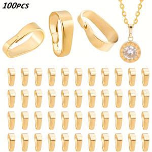 TEMU 100개 황동 스냅 베일 후크 클라스프 - 헤비 듀티 핀치 락 목걸이 부속품, 비즈, 펜던트, 체인용 DIY 주얼리 제작 커넥터 (참 팔찌, 매달린 참과 호환)