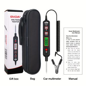 TEMU GVDA 자동차 멀티미터 자동차 전압 감지 펜 전기 회로 테스터 DC 저항 비접촉 자동차 결함 수리 회로 테스터 스마트 DC 100V 전압 감지기