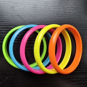 TEMU 생생한 형광 레진 팔찌 5개 세트 - 힙합/ 스타일, 및 선물용으로 적합, 탄성 밴드 특징 - 추가, 귀여운 1Cm 팔찌