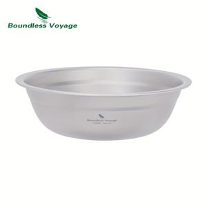 TEMU 1개/4개 무한 여행 순수 티타늄 아웃도어 싱글 레이어 캠핑 그릇 라면 냅킨 대형 국자 소쿠리 피크닉 접시