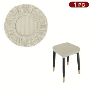 TEMU 클래식 탄성 사각 스툴 커버, 탈착식 및 세탁 가능한 쿠션, 미끄럼 방지 식탁 의자 시트 보호대, 폴리에스터 및 스판덱스 혼방, 세탁기 사용 가능, 결혼식, 파티, 바, 호텔에 적합