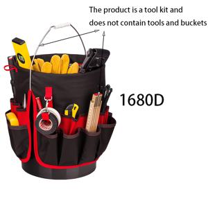 TEMU 고하중 옥스포드 천 공구 수납형 버킷팩 - 잔디 관리, 야외용 멀티툴 가방 - 휴대용