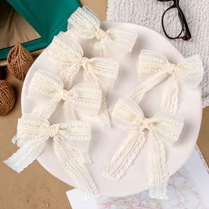 TEMU 6개 세트 우아한 레이스 리본 머리핀 - 요정 공주 스타일 튤 머리핀, 여아용 패션 헤어 액세서리 세트, 데일리 & 파티용, 완벽한 선물|머리핀