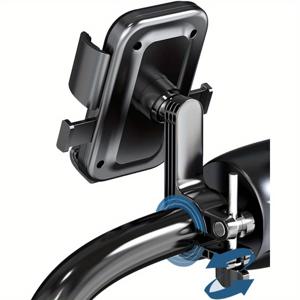 TEMU 360° 회전 가능한 원핸드 , ATV 및 스쿠터용 휴대폰 거치대 - 아이폰 및 삼성 4