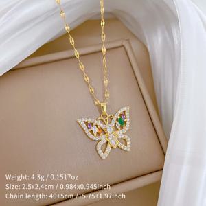 TEMU 컬러풀 펜던트 목걸이 - 여성을 위한 헤비 크래프트 주얼리, 인스타일 트렌디 체인