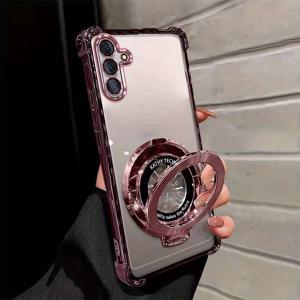 TEMU 폰 케이스: 2개 세트 (케이스 1개 + 브라켓 1개 포함) 갤럭시 A17/ A07/ S25 FE/ A56/ A36/ A26/ A16/ A55/ A35/ A15/ S24 FE - 고품질 도금 투명 TPU 케이스, 갤럭시 A17/ A07/ S25 FE/ A56/ A36/ A26/ A16/ A55/ A35/ A15 폰 케이스