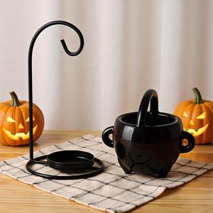 TEMU 1 블랙 위치 펜던트 버너, 에센셜 오일 디퓨저 & 멜터 (스탠드 포함) - 홈 , 장식품, 파티 데코, 요가 차룸용, 고딕 미학, 신비로운 인테리어, 내구성 있는 우아한 공예, 향기 발생기, 영적인 분위기 연출