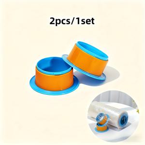 TEMU 플라스틱 스트레치 필름 핸들 2개, 수동 포장 필름 어플리케이터, 랩핑 필름 보호 핸들, 랩핑용 수동 포장 기계, 산업 운송, 이사 및 신선 보존 필름 접착에 사용, 운송에 적합