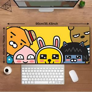 TEMU 카카오프렌즈 라이언 게이밍 마우스패드 1개 - 미끄럼 방지 고무 베이스, 세탁 가능, 데스크 액세서리, 사무실, 학교, 홈 데코, 데스크 매트, 팬과 친구를 위한 이상적인 선물