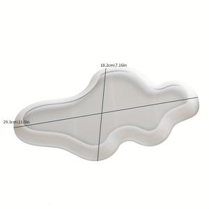 TEMU DIY 레진 몰드 - 공예용 실리콘 구름 모양 트레이, 주얼리 만들기 및 홈 데코 - 불규칙한 아크 디자인, 전기 필요 없음, 내구성 있고 쉽게 청소 가능, 레진, 석고 등에 완벽, 공예 재료, 장식 트레이, 매끄러운 표면, 쉬운 탈형 소재, 에폭시 레진용 실리콘 몰드, 석고/시멘트용 실리콘 몰드, 캔들용 실리콘 몰드, 레진용 실리콘 몰드