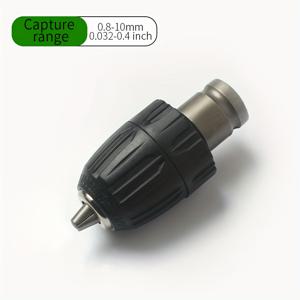 TEMU 0.8-10mm 드릴척, 비전동식, 1/2인치 드라이브 전동 렌치에 적합, 1/2 사각 , 넓은 범위의 적용, 비트, 드릴 비트, 소켓 및 기타 도구를 빠르게 고정하는 자동 잠금 키리스 척