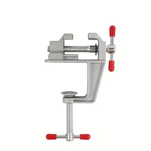 TEMU 1개 헤비듀티 조절 가능한 벤치 바이스 - 인체공학적 핸들 & 정밀 조절 노브, 헤비듀티 금속 구조, 수동 레버 메커니즘, 견고한 베이스 플레이트 - 보석, 전자제품, 목공, 금속 가공용 컴팩트 데스크탑 클램프 - DIY, 작업실, 실험실 사용에 이상적 - 내구성 및 안정성 있는 미니 바이스, 조절 가능한 턱 너비 & 수동 작동