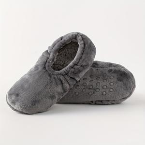 TEMU 1켤레 남성용 두꺼운 미끄럼 방지 플러시 슬리퍼 | 겨울 실내 가정용, 짧은 스타일, 니트 원단, 세탁기 사용 가능 - GLENMEARL