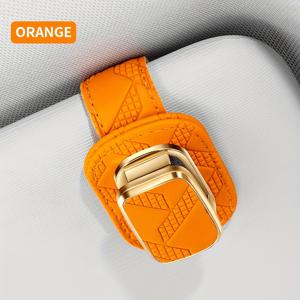 TEMU 1개 패션 안경 홀더, PU 가죽 패션 안경 클립, 바이저 안경 카드 펜 홀더 행거 클립, 실내 바이저 액세서리|지갑|행거