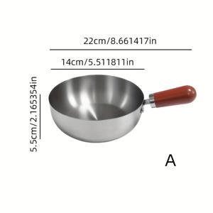 TEMU 1개 미니 스테인리스 스틸 작은 뚱뚱한 냄비, 한 사람 먹는 작은 국수냄비, 내열 손잡이 우유냄비, 직장인, 작은 요리냄비, 가정용 주방, 아침 식사냄비, 작은 프라이팬, 라면 냄비