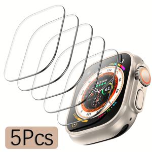 TEMU 애플 워치 울트라 3/2 49mm용 5개입 9H 강화유리 스마트워치 화면 보호필름, iWatch 울트라 3/2 49mm 액세서리