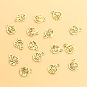 TEMU 20개입 중국 스타일 원형 속이 빈 장식품, 행운을 의미하는 캐릭터 포함, 남녀 모두에게 적합, 목걸이, 팔찌, 귀걸이, 합금으로 제작된 부적 포함