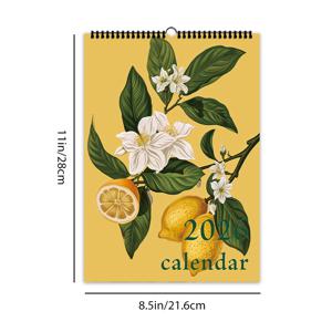 TEMU 1개, 2026 벽걸이 달력, 꽃무늬 벽걸이 달력, 빈티지 식물 달력 | 식물 애호가를 위한 월별 꽃무늬 벽걸이 달력, 12가지 다양한 정교한 패턴, 2026 벽걸이 달력, 12개월 월간 플래너, 생일, 크리스마스, 새해 선물로 완벽한 선택, 미국 표준 버전 포함