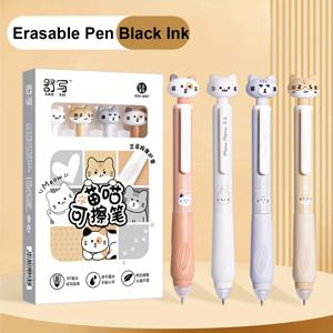 TEMU 4개 세트 - 테마 지워지는 펜, 0.5mm 가는 팁의 자동 개폐형 젤 팁, 파란색 및 검은색 잉크 색상으로 제공됩니다. 이 귀여운 미적 감각의 펜은 저널링, 학교에서 노트를 쓰는 데, 사무 업무에 적합합니다. 또한 즐거운 선물이 됩니다.