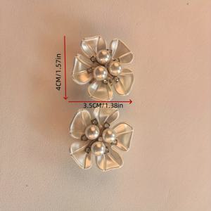 TEMU 버튼 커버 세트 | 3D 꽃 + 라인스톤 장식 클립 디자인 | 셔츠와 드레스 겸용 | 원활한 설치 | 발렌타인데이/크리스마스 선물로 이상적