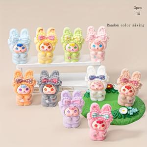 TEMU 3개입 3.3*4.8cm 혼합 컬러 스테레오 하프 홀 레진 솔리드 컬러/퓨징 보우 스탠딩 피규어, 비즈, 주얼리 만들기 용품 DIY 주얼리 장식, 펜던트 장식, 홈 카 장식