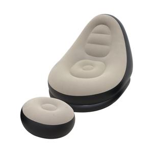 TEMU 발판이 있는 접이식 팽창식 소파 의자 - 플러시 PVC 야외/실내 라운지 의자, reclining 또는 수면 자세, 휴대용 캠핑 의자 (성인용), 다양한 색상 (빨강, 녹색, 노랑, 주황, 보라, 분홍, 갈색, 네이비, 다크 그린)|캠핑의자