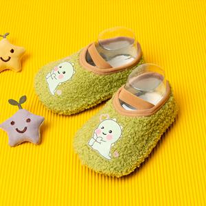 TEMU 베이비 퍼스트 워커 겨울용 따뜻한 미끄럼방지 실내/외부 신발 - 양말 부착 가능, 부드러운 두꺼운 미끄럼방지 밑창, 귀여운 무독성 소프트 신발 (0-4세, 손세탁 가능, 쉽게 신고 벗기) - 첫걸음 배우기에 이상적