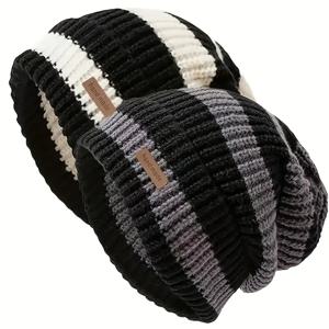 TEMU 2개 세트 - 편안한 모자 - 부드럽고 따뜻하며 가벼운 가을/겨울용, 통기성 좋은 신축성 있는 원단으로 제작, 야외 활동 및 캐주얼 웨어에 적합, 세탁기 사용 가능, 캐주얼 모자 | 스타일리시한 모자 | 신축성 있는 모자