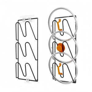 TEMU 1개 헤비듀티 금속 무드릴 벽걸이형 V자형 주방 선반 - 수직 공간 절약형 보관, 냄비걸이, 주방용품 보관대, 팬트리 선반 - 소형 주방, 아파트, 기숙사, 가정용 쉬운 설치 - 정리 정돈에 이상적