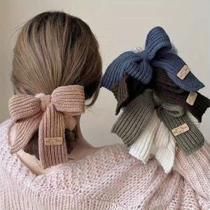 TEMU 가을/겨울용 리본 머리끈 5개 세트, 여성용 스크런치 헤어 액세서리, 플러시 머리장식, 다용도 발렌타인데이 선물