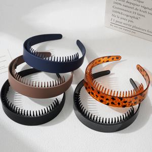 TEMU 3개 세트 여성용 빈티지 매트 미끄럼방지 와이드 헤어밴드 - 볼륨 & 높은 헤어라인을 위한 이빨형 헤어 크라운, 레트로 우아한 솔리드 컬러 헤어 액세서리, 업스타일, 포니테일, 생일 및 특별한 행사용 (일상 사용)