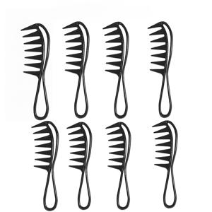 TEMU 4/6/8개 프로페셔널 와이드 투스 샤크핀 빗 - 헤비듀티 정전기 방지 헤어 브러시, 젖은 머리와 마른 머리 모두 사용 가능, 살롱 및 가정용, 가발 관리. 손상 방지 스타일링 디자인, 바버 및 개인 사용자를 위한 인체공학적 핸들, 부드러운 엉킴 방지 도구