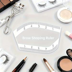 TEMU 투명 눈썹 자 4개, 아치형 눈썹 자 1분 눈썹 도구 눈썹 쉐이핑 자 입술 그림 도구 브러쉬 펜 아이라이너 펜 템플릿, 아크릴 소재