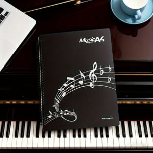 TEMU 80페이지 A4 악보 폴더 (40포켓) - 대용량! 전문가용 피아노 악보 바인더, 80장 악보 수납, 음악가와 학생 필수품