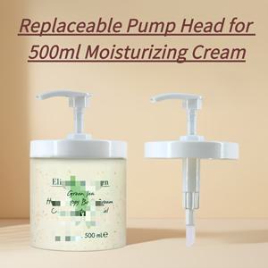TEMU 500ml 크림 용기 호환 푸시펌프 디스펜서 뚜껑 - 위생적이고 누수 방지, 재사용 가능한 교체용 펌프, 핸즈프리 작동, 막힘 없는 프레스 시스템, 얼굴 및 바디 로션, 병용 (크림 용기 호환) - 500ml 튜브탑 호환