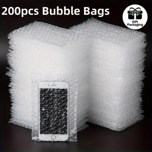 TEMU 200개 투명 누출 방지 플라스틱 버블 포장 백 | 배송, 선물 포장, 추수감사절, 크리스마스, 새해, 발렌타인데이에 적합 - PUKAMAM 브랜드