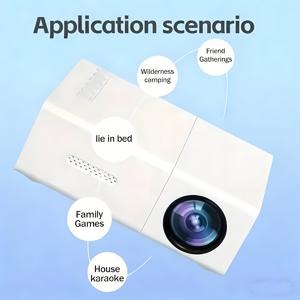 TEMU 스마트폰을 위한 유선 스크린 미러링을 지원하는 휴대용 프로젝터. TV 스틱, USB, Type-C 인터페이스와 호환됩니다. 원격 제어 가능, 빠른 초점 조절 기능, 크리스마스, 할로윈 선물로 적합합니다.|이동식TV