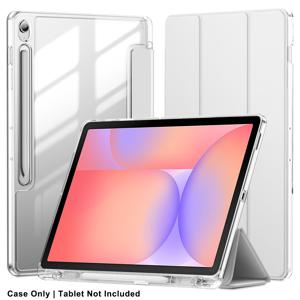 TEMU 삼성 갤럭시 탭 S10 라이트 10.9'' 2025 모델 SM-X400/X406B용 보호 케이스. 투명 아크릴, 구부러짐 방지 디자인, 새로운 하드 쉘, 자동 수면 및 깨우기 기능을 지원하는 필통이 특징입니다.